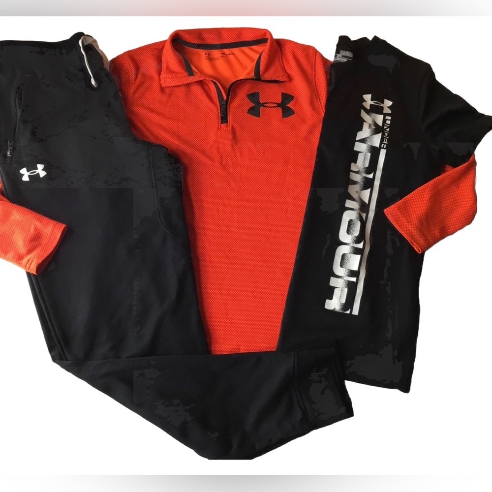UNDER ARMOUR Boys size YM Y L SHIRTS JOGGERS SET